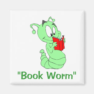 "Boek Worm" Magneet