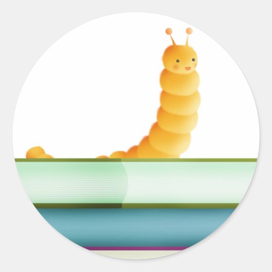 Boek Worm - stickers (Voorkant)