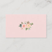 Boekaanvraag Baby shower Blush Pink Floral Card Informatiekaartje (Achterkant)