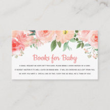 Boekaanvraag Baby shower Blush Pink Floral Card