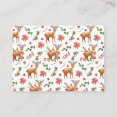 Boekaanvraag | Baby shower met kerstrendieren Informatiekaartje (Achterkant)