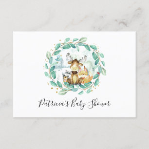 Boekaanvraag boslanddieren Greenery Baby shower Bo Kaart