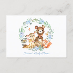 Boekaanvraag boslanddieren Greenery Baby shower Bo Kaart