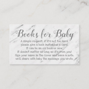 Boekaanvraag voor Baby shower Cute Poem-uitnodigin Informatiekaartje