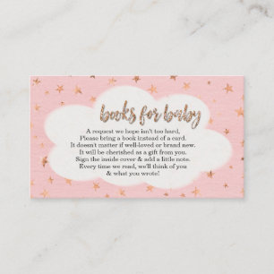 Boekaanvraag voor het Baby shower van Girl Informatiekaartje