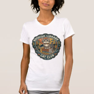 Boekachtige Bibliotheek Kat POD Vector Kunst - Boe T-shirt