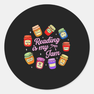 Boekachtige boekenliefhebber bibliothecaris lezer ronde sticker
