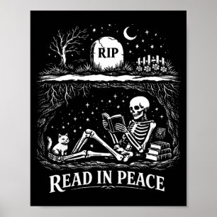 Boekachtige boekliefhebber grappig lezen verboden poster