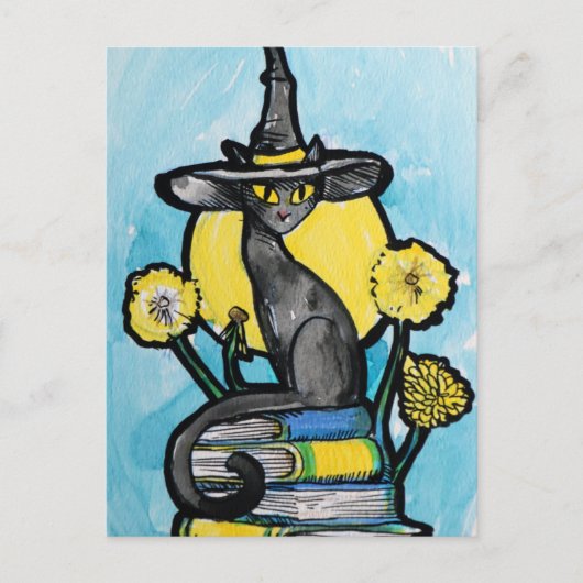 Boekachtige Kat Heks Briefkaart (Voorkant)