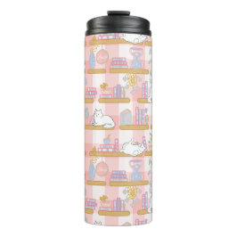 Boekachtige Meisjesachtige Roze Cute Kat Naam Ther Thermosbeker