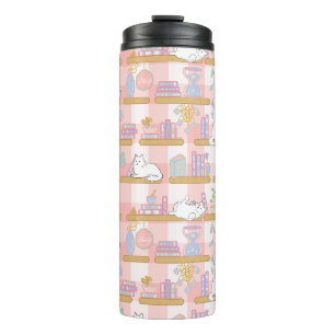 Boekachtige Meisjesachtige Roze Cute Kat Naam Ther Thermosbeker