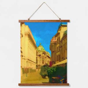 Boekarest City Digital Painting Hangend Wandkleed