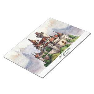 Boekarest Roemenië Oude Stad Aquarel Kunst Notitieblok