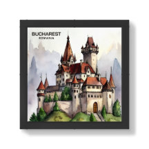 Boekarest Roemenië | Oude Stad Watercolor Kunst