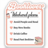 Boekbespreking Weekendplannen Sticker (Voorkant)