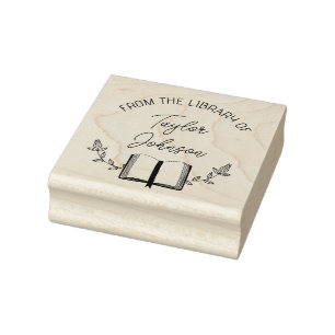 Boekbibliotheekboekje Aangepaste mode voor floremd Rubberstempel