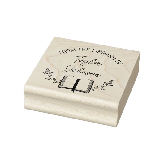 Boekbibliotheekboekje Aangepaste mode voor floremd Rubberstempel (Stempel)