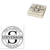 Boekbibliotheekreferentie Aangepast monogram moder Rubberstempel (Gestempeld)