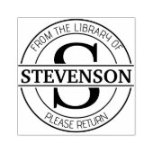 Boekbibliotheekreferentie Aangepast monogram moder Rubberstempel (Afrduk)