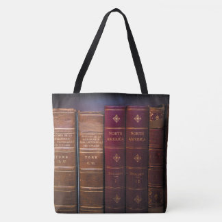 Boekbibliotheken All-Over-Print Canvas tas, groot Draagtas