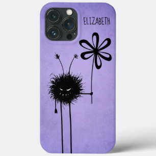 Boekbloem Funny Paarse Gothic Naam iPhone 13 Pro Max Hoesje