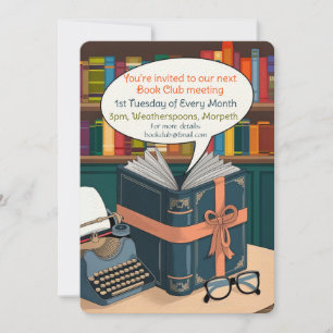 Boekclub aankondiging boekenliefhebber leesgroep