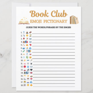 Boekclub Emoji Pictionary Spel