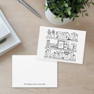Boekclub gepersonaliseerde correspondentie notitiekaartje