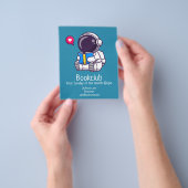 Boekclub leest astronautenboeksessie flyer (Hand)