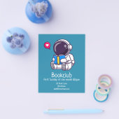 Boekclub leest astronautenboeksessie flyer (Enkel)