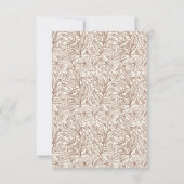 Boekclubthema Bloem Bruin Bruidsmeisje Uitnodiging (Achterkant)