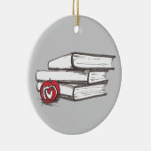 Boeken + Apple | bladwijzer Keramisch Ornament (Rechts)