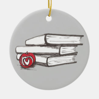 Boeken + Apple | bladwijzer Keramisch Ornament