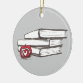 Boeken + Apple | bladwijzer Keramisch Ornament (Links)