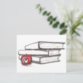 Boeken + Apple | BRIEFKAART |  (Staand voorkant)