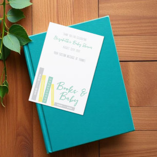 Boeken Baby Shower Bedankkaart