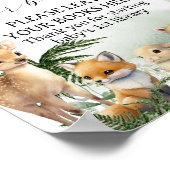 Boeken Baby shower bos Poster (Hoek)