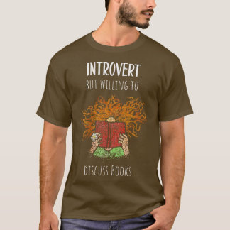 Boeken Boekenclub Introvert Boekenworm T-shirt