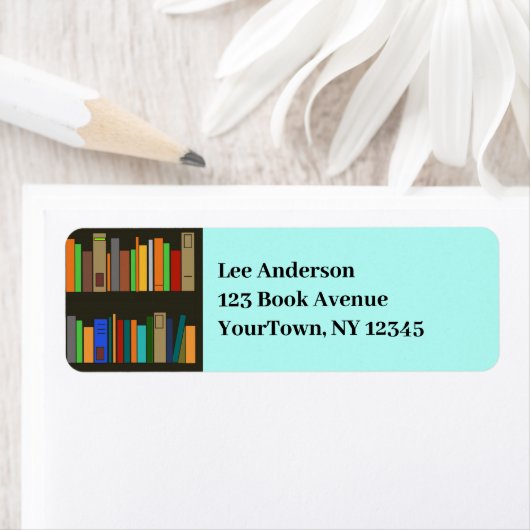 Boeken Boekenplanken Ontwerp Retouradreslabel Etiket (Insitu)