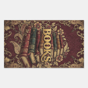 Boeken Boekliefhebbers Schrijvers Lezers Bibliophi Rechthoekige Sticker