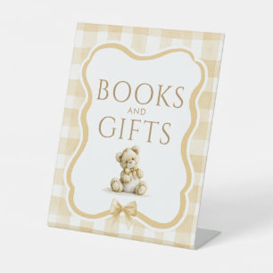 Boeken & Cadeaus Tafelbord Teddybeer Baby Shower Reclamebord Met Voetstuk
