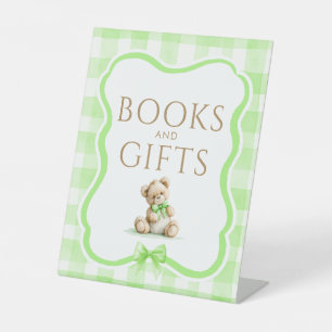 Boeken & Cadeaus Teddybeer Baby Shower Tafelbord Reclamebord Met Voetstuk