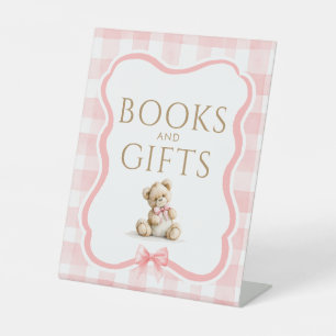 Boeken & Cadeaus Teddybeer Baby Shower Tafelbord Reclamebord Met Voetstuk