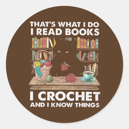 Boeken Crochet Ronde Sticker (Voorkant)