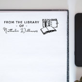 boeken Elegant Script Custom Library Boeken Zelfinktende Stempel