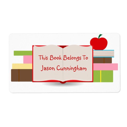 Boeken en Apple Bookplate Label (Voorkant)