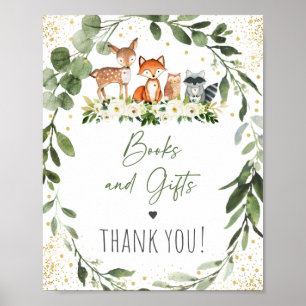 Boeken en Baby showers voor bosbossen Poster