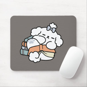 Boeken en blaffen - Schattige Sleepy Dog Reading D Muismat