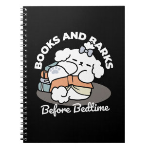 Boeken en blaffen - Schattige Sleepy Dog Reading D Notitieboek