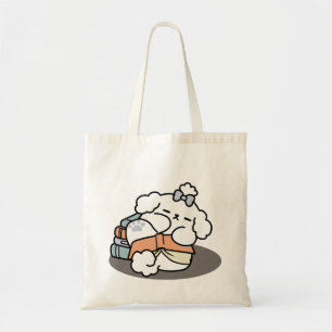 Boeken en blaffen - Schattige Sleepy Dog Reading D Tote Bag